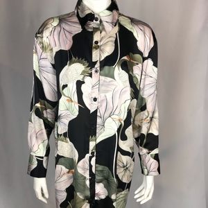 Swan Print Shirt Dress